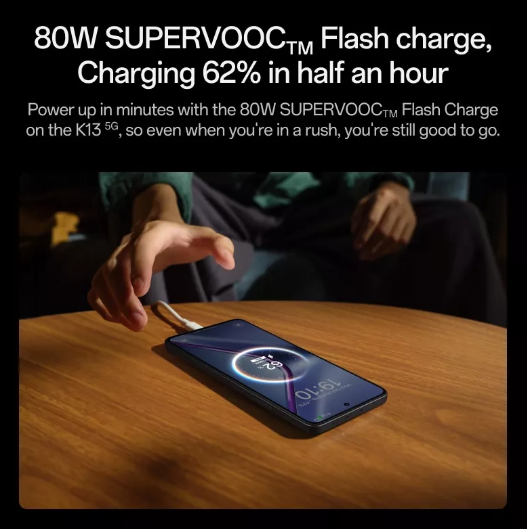 Oppo K13 Turbo Premium 5G with 200MP Camera & 7800mAh Battery at ₹9,499 – Dhamaka Offer on Limited Stock 2 Flash Charge Feature in Oppo K13 Turbo Premium 5G