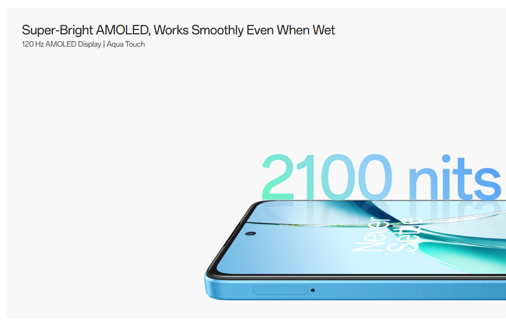 Super-bright AMOLED Display in OnePlus Nord CE4 Lite