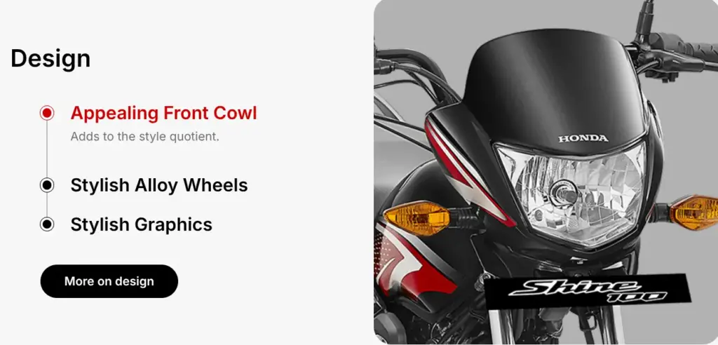 Honda Shine 100 2025 Features