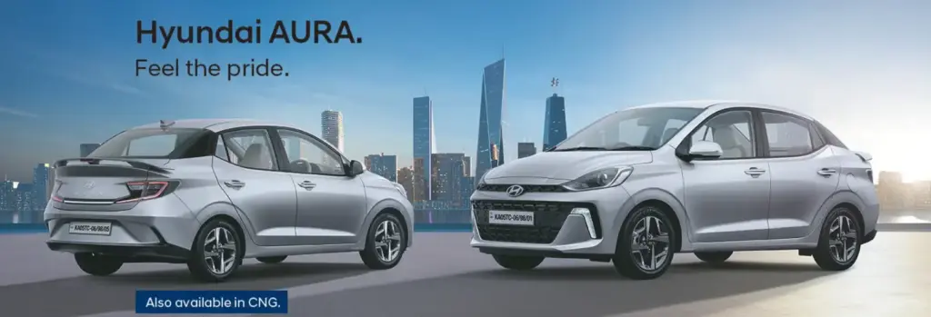 Hyundai Aura Updated Model Arrives – 8-Inch Touchscreen, 2.1L Engine | Limited-Time Sedan Deal 2 Hyundai Aura Updated Features