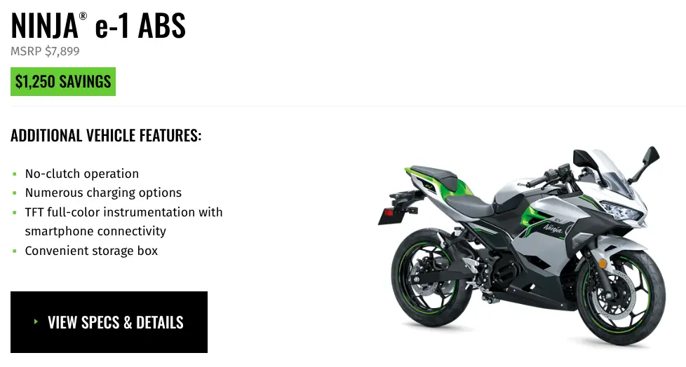 Kawasaki Ninja Electric Features