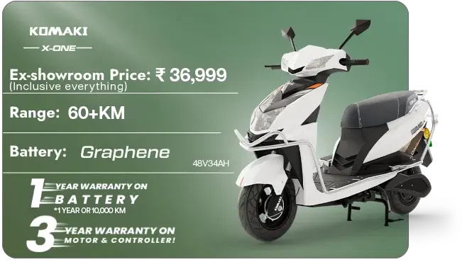 Komaki X One 2026 Electric Scooter Range