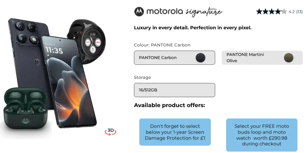 Motorola Signature Phone Features