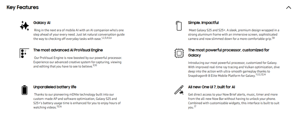 Samsung Galaxy S25 Ultra Features