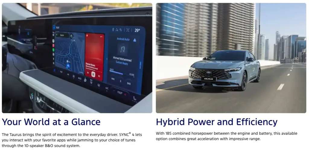 Ford Taurus 2026 Unveiled Features