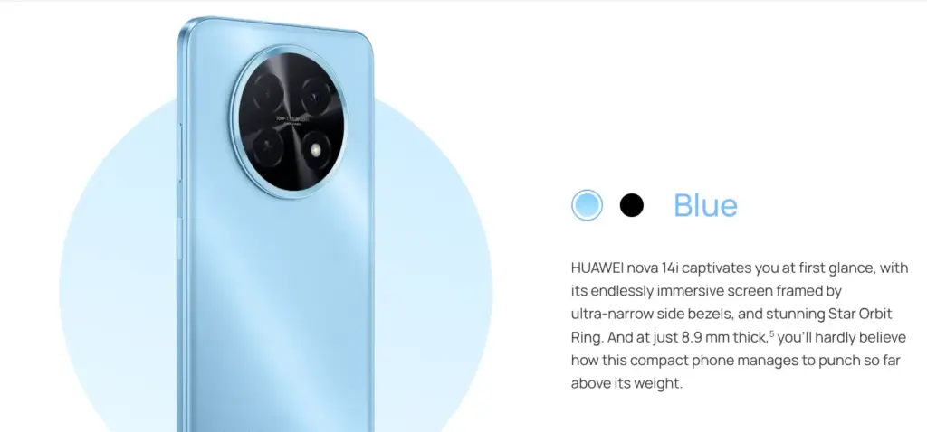 Huawei Nova 14i Features